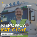 Kierowca C/C+E. Gdańsk i okolice