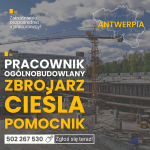 Cieśla szalunkowy/Zbrojarz. Pomocnik. praca Belgia.