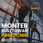 praca Niemcy. Monter rusztowań, II monter i pomocnik (z doświadczeniem przy rusztowaniach).