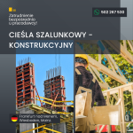 Cieśla szalunkowy – konstrukcyjny -budowlany. Niemcy.