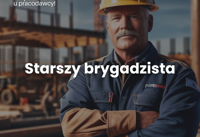 Starszy brygadzista ds. Elektrotechniki, Pomiarów, Sterowania i Regulacji (EMSR)