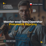 Pracownik budowlany/Monter wod-kan/Operator. Praca Wrocław.
