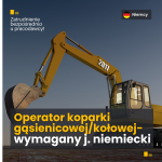 Operator koparki kołowej/ gąsienicowej ze znajomością niemieckiego