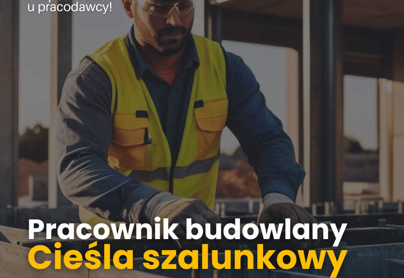 Pracownik budowlany: Cieśla szalunkowy. Łódź, Warszawa i ok. Rzeszowa.